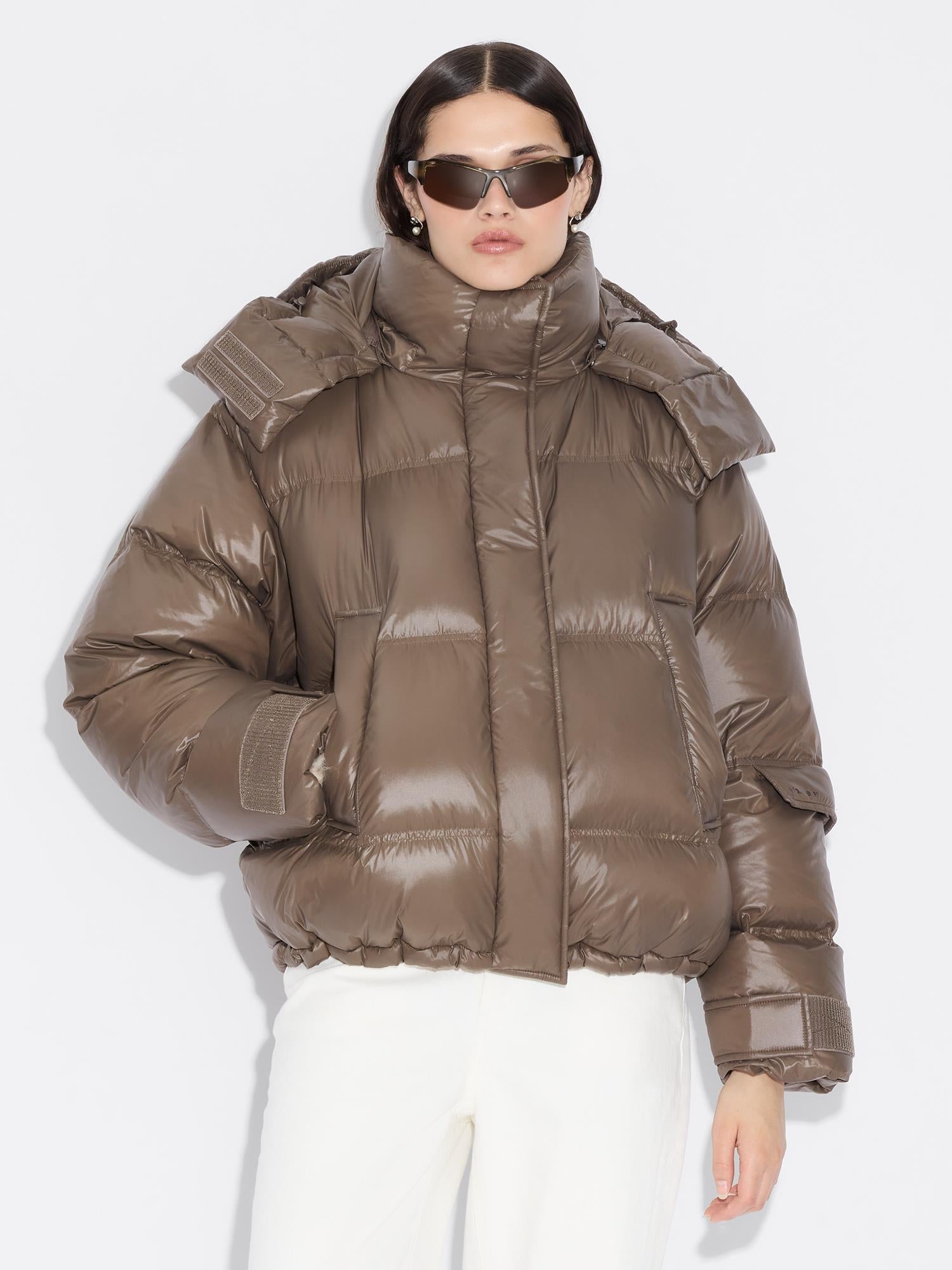 Steilia Short Down Jacket Brown