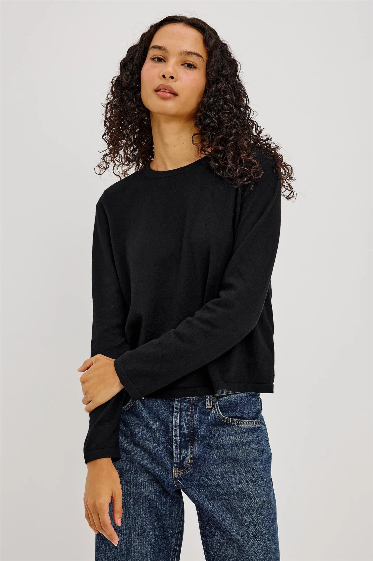 Cotton Cash l/s Tee Black