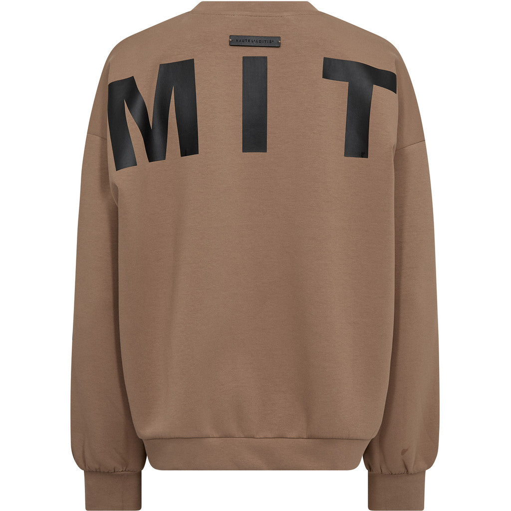 Maxi Split Logo Sweat Walnut