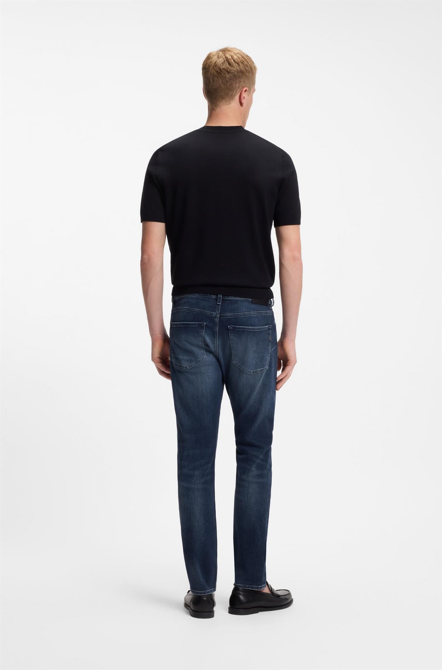 Delaware Slimfit Jeans In Stretch Cotton Blend Bright Blue