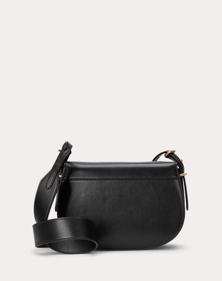 Polo ID Leather Saddle Bag Black