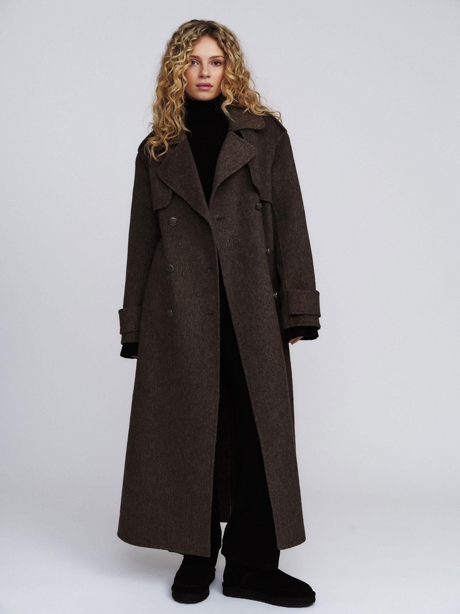 Yua Coat Dark Brown