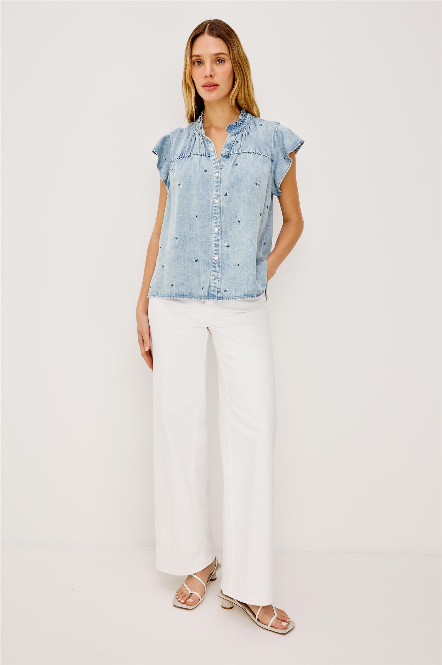 Ruthie S/S Deni Top Ivory Carnation