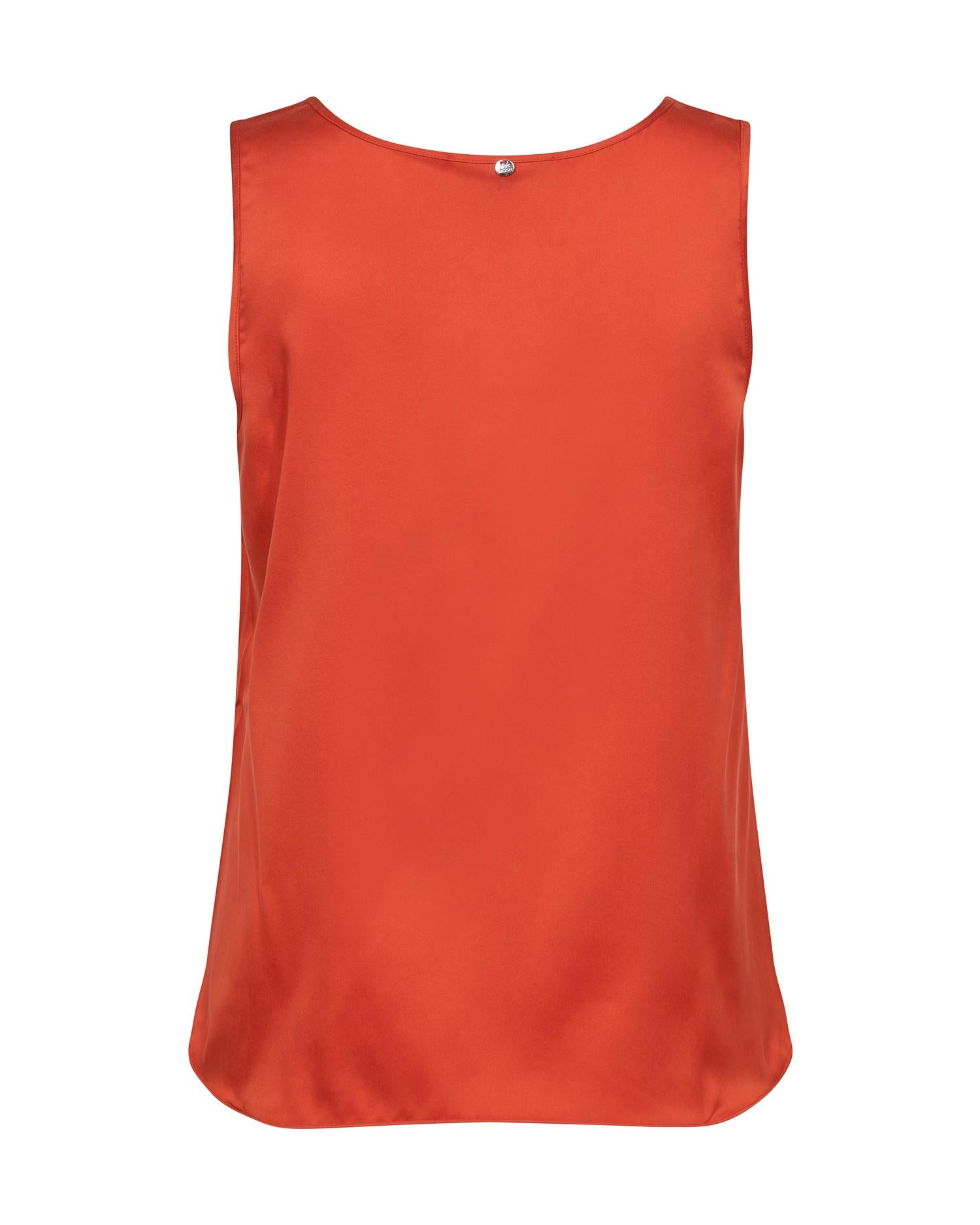 Mmastrid V-Neck Silk Tank Top Spicy orange