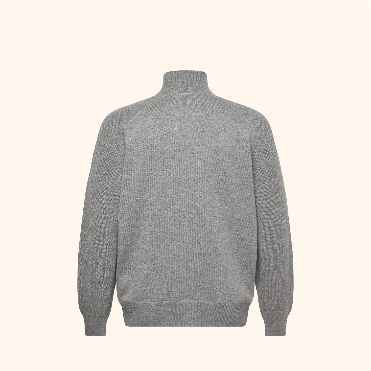 H-Hibisco Wool Zip Cardigan Silver