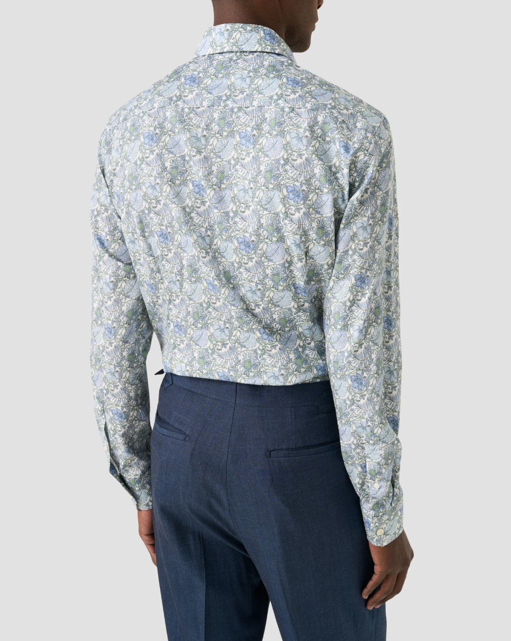 Mid green Floral Signature Twill Contemporary Shirt