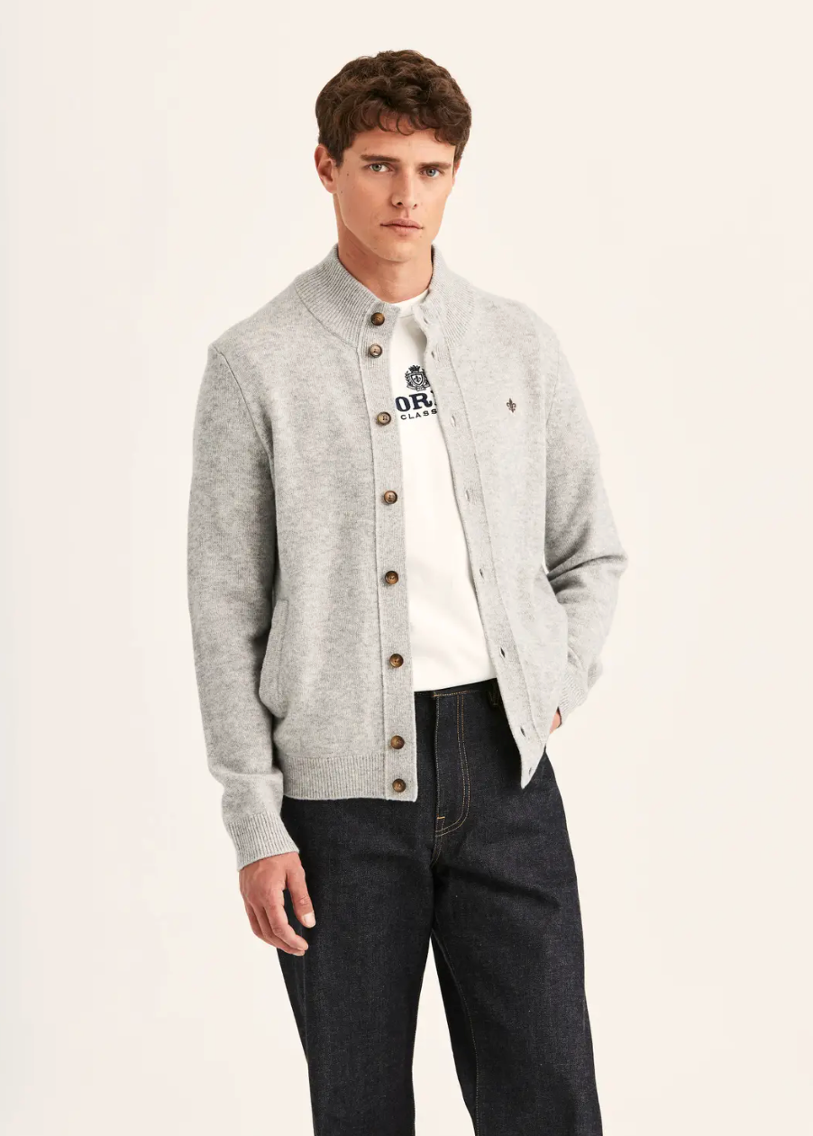 Hertford Button Cardigan Grey
