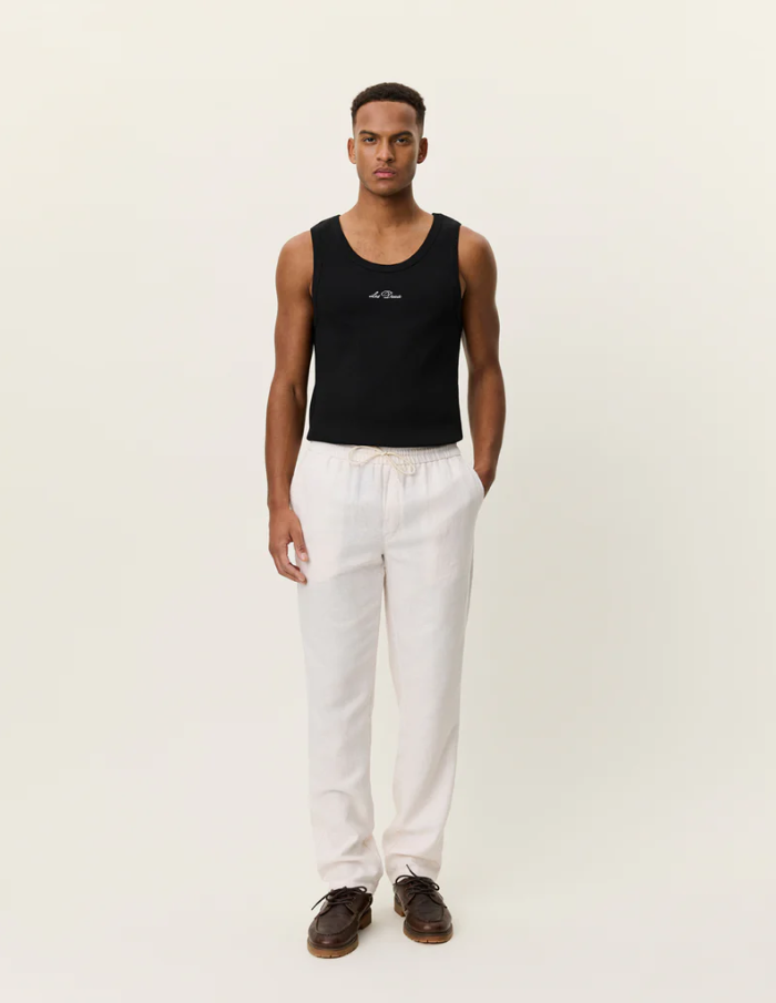 Patrick Linen Pants Eggnog White