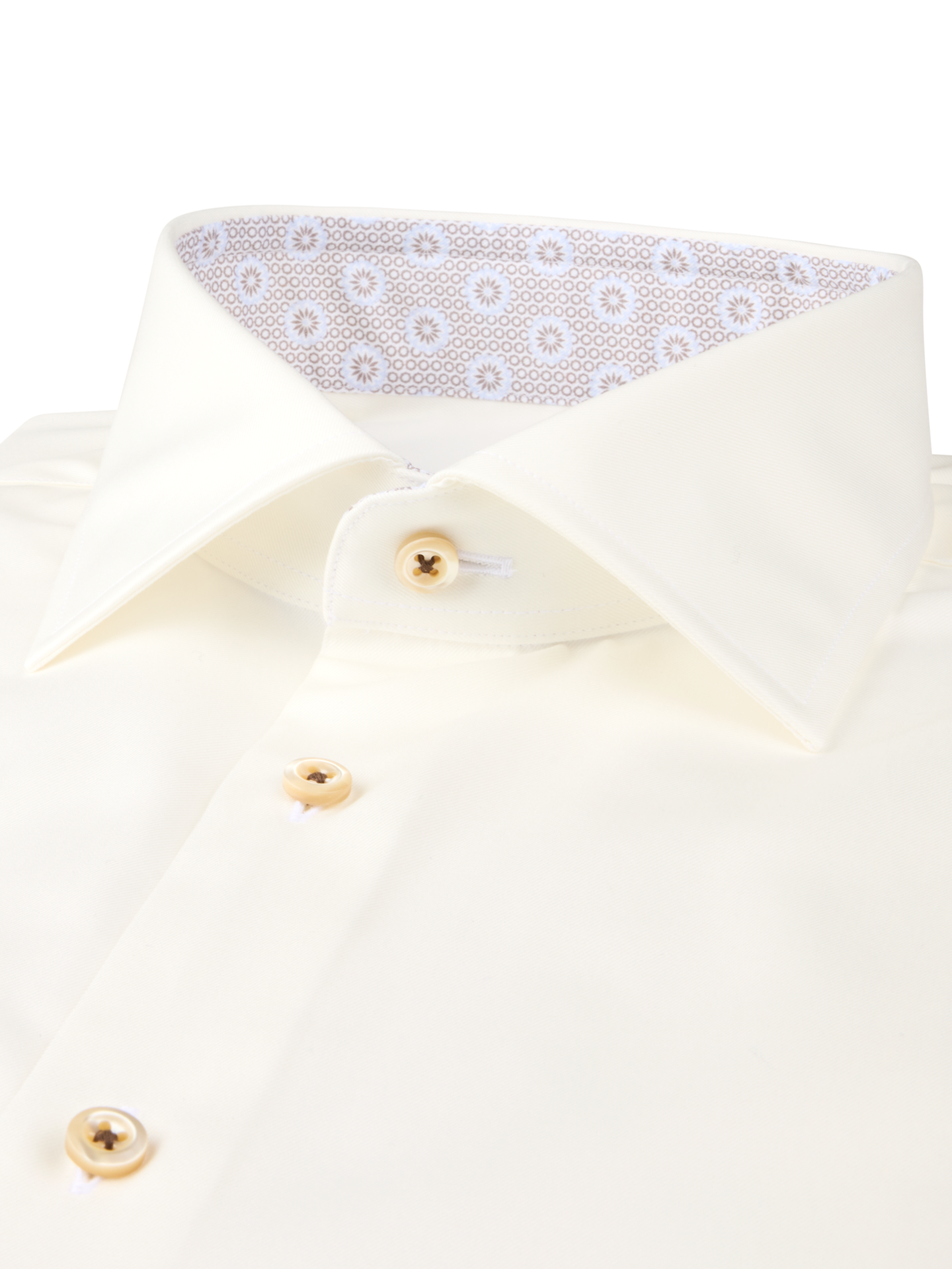 Champagne Twill Regular Shirt with Contrast