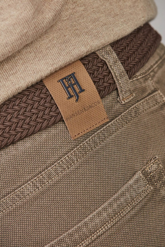 5-PKT Cut`n Sew Bormio Print Dark Beige