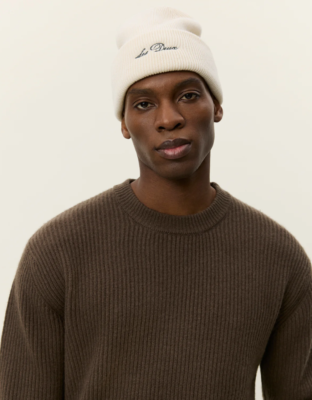 Eddie Wool Rib Crewneck Knit Teak