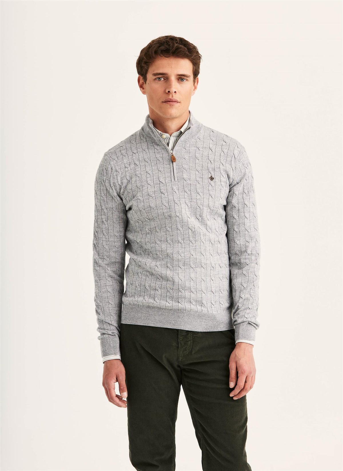 Merino Cable John Zip AW26 Grey